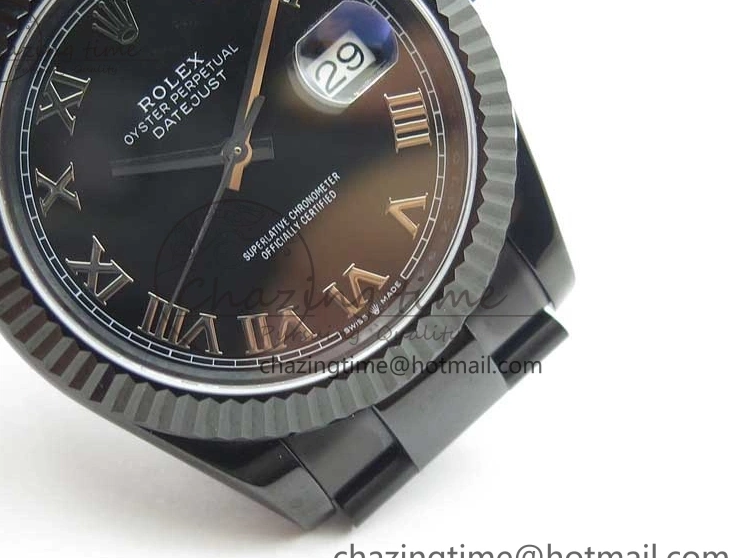 41 on Bracelet VRF A3235 DateJust Markers All Dial Edition Oyster Black Roman PVD PVD Best Black 0204